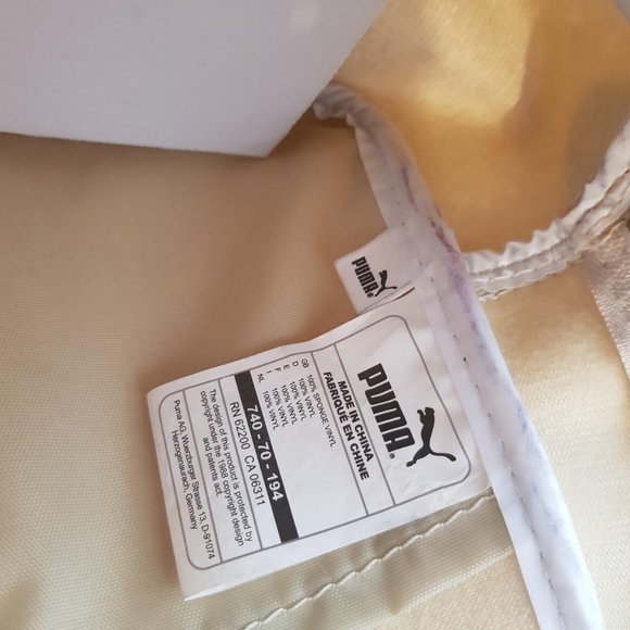 Vintage Puma Vinyl Mini Handbag Retro Bowling Bag Faux Leather Womens - Picture 7 of 8